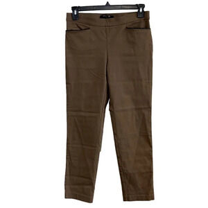 89th & Madison Dark Khaki Slip On Pants. Front pockets. Size M